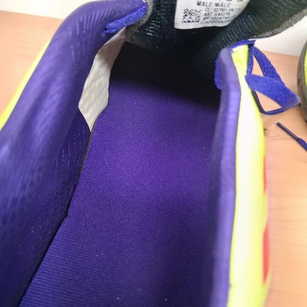 Adidas F50 TRX F10‎ Indoor Soccer Shoes Men's Size 12 Neon Yellow Purple